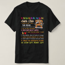 Skola Buss Safety Regler T Shirt,  School Buss Dri