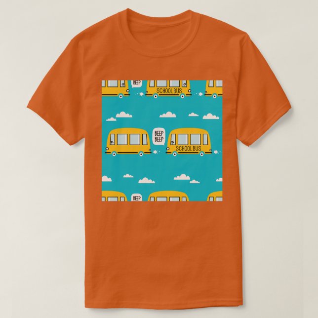 Skola Buss utan sjölösa Mönster 1 T Shirt (Design framsida)