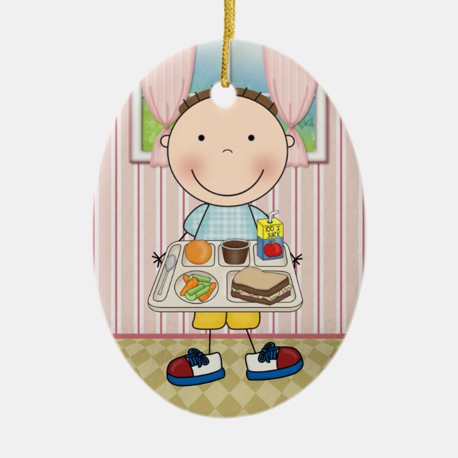 Skola Cafeteria - SRF Julgransprydnad Keramik (Framsidan)