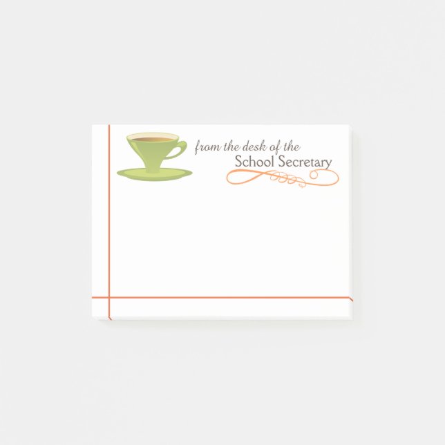 Skola den klibbiga sekreteraren noterar post-it block (Framsida)