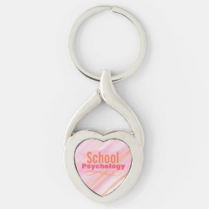 Skola den psykologi vridna hjärtanyckelringen twisted heart silverfärgad nyckelring