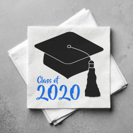 Skola Färg Blue Class År Pappersservett