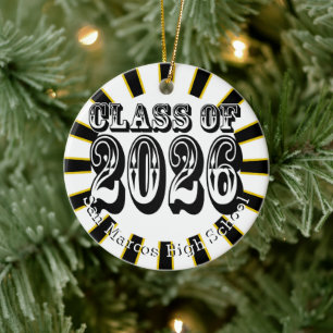 Skola Färg, klass 2026 Foto Julgransprydnad Keramik