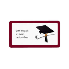 Skola Färg Red för Student Adressetikett