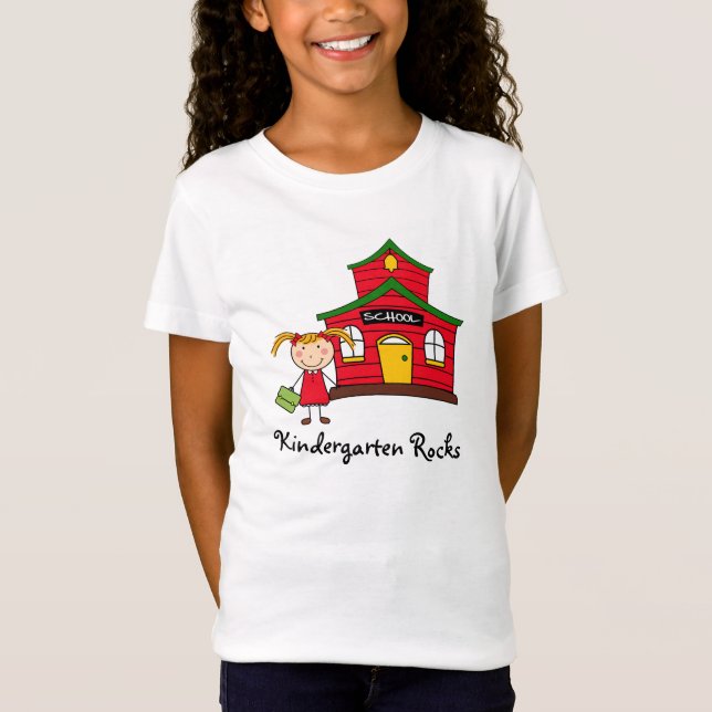 Skola huset med flickaskjortan tee (Framsida)