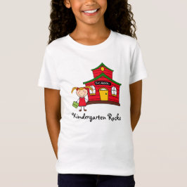 Skola huset med flickaskjortan tee shirt