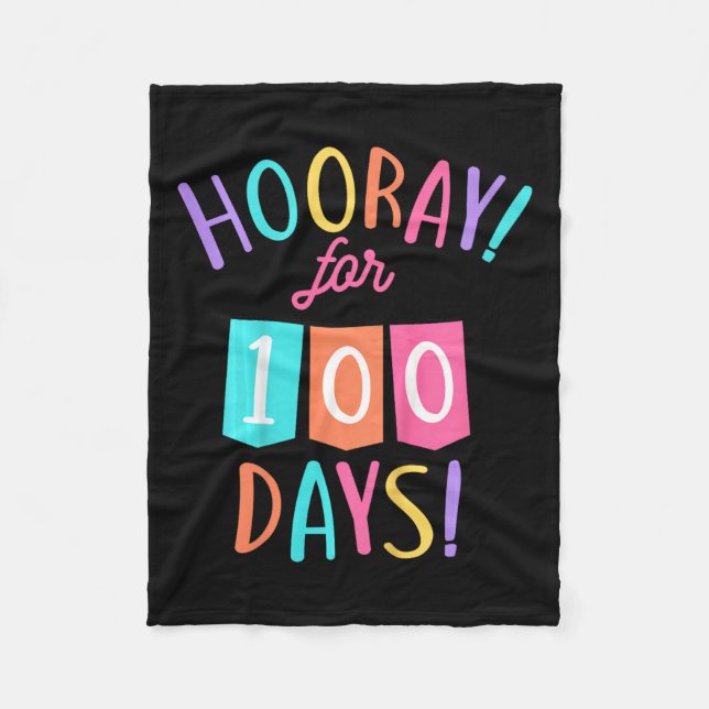 Skola i 100 dagar 100 dagar i Småbarn Bo Fleecefilt (Framsidan)