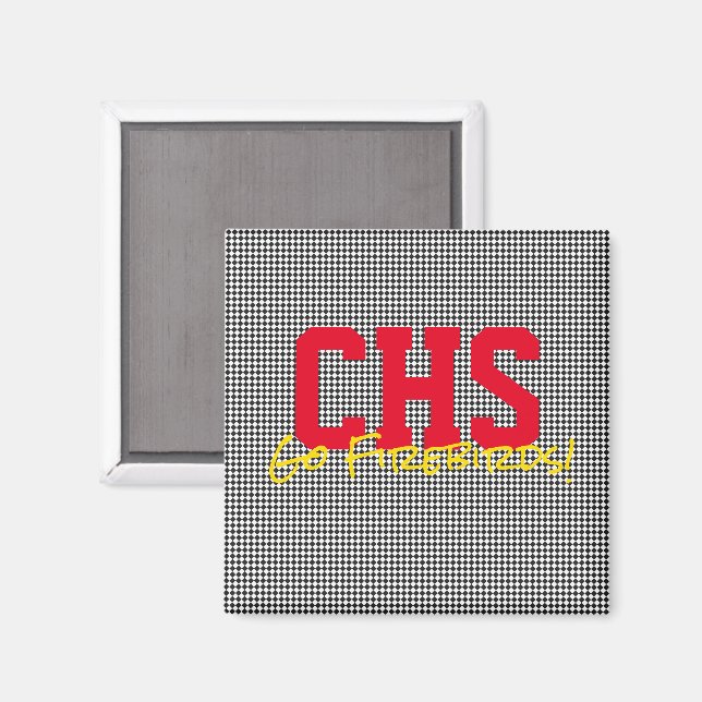 Skola INITIALER Sports Team NAMN Fläkt Roligt Magnet (Front/Back)