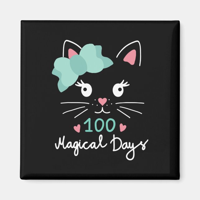 Skola Kattunge 100 magiska dagar Lärare G Magnet (Framsidan)