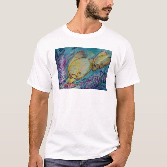 Skola lärare och lyckliglilahavsaborren tee shirt (Framsida)