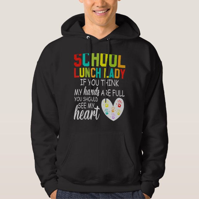 Skola Lunch Dam Squad Cafeteria Crew bör se Hoodie (Framsida)