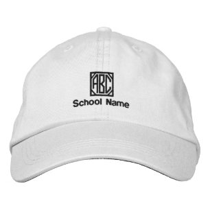 Skola Namn, din Initialer-broderade Hat Broderad Keps