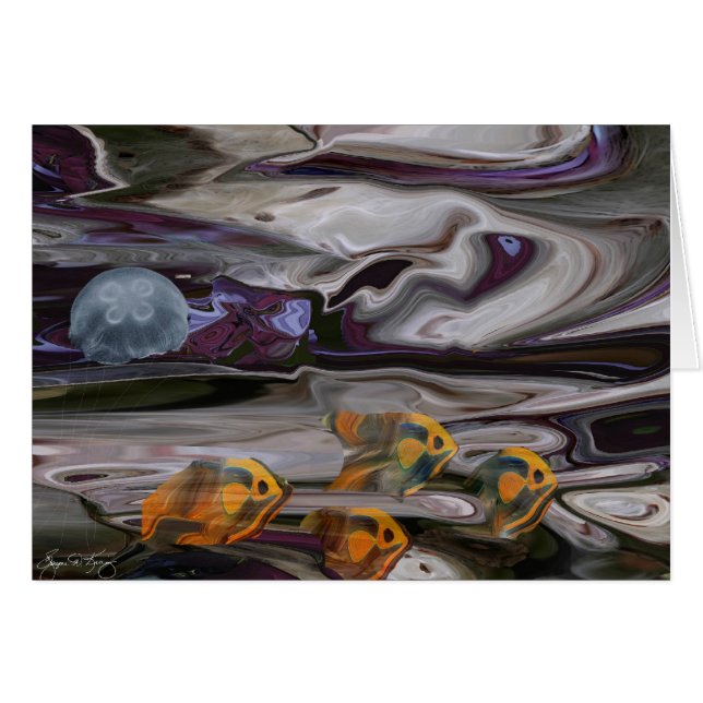 Skola-nolla-Fisk Hälsningskort (Framsidan Horizontal)