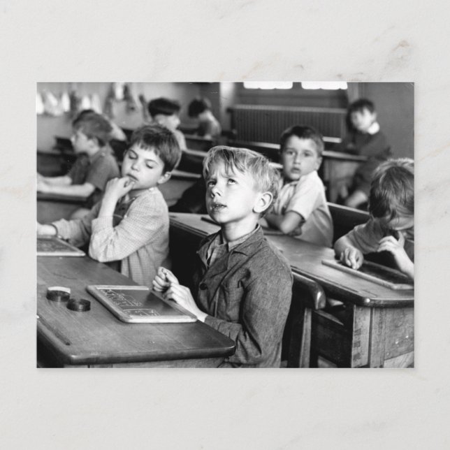 Skola Paris - 1956 - Robert Doisneau Vykort (Framsida)