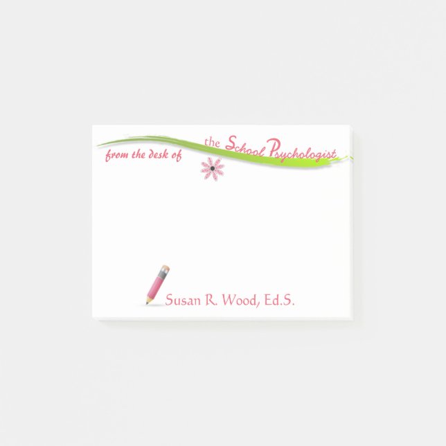 Skola psykolog rosor ritar klibbigt noterar post-it block (Framsida)