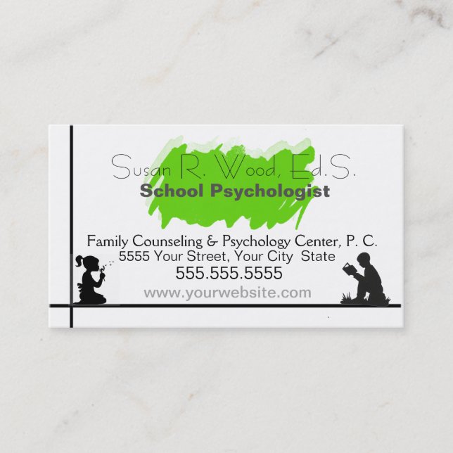 Skola psykolog visitkort (Framsida)