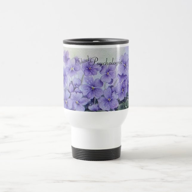 Skola psykologblommigttravel mug resemugg (Center)