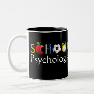 Skola psykologen Skola-Bedövar muggen Två-Tonad Mugg