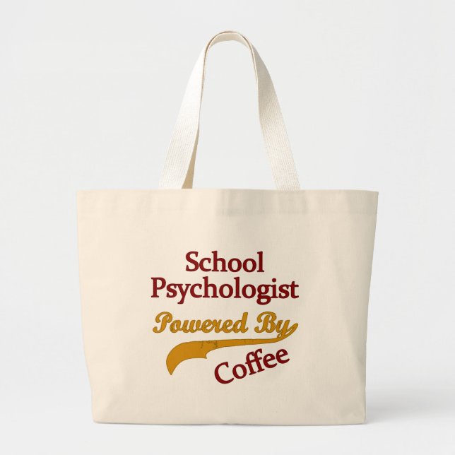 Skola psykologen som drivas av kaffe jumbo tygkasse (Framsidan)