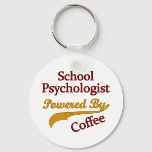 Skola psykologen som drivas av kaffe nyckelring