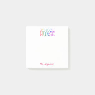 Skola rolig färgrik typografi för post-it block