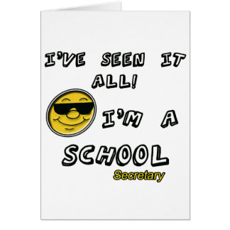 Skola sekreteraren hälsningskort