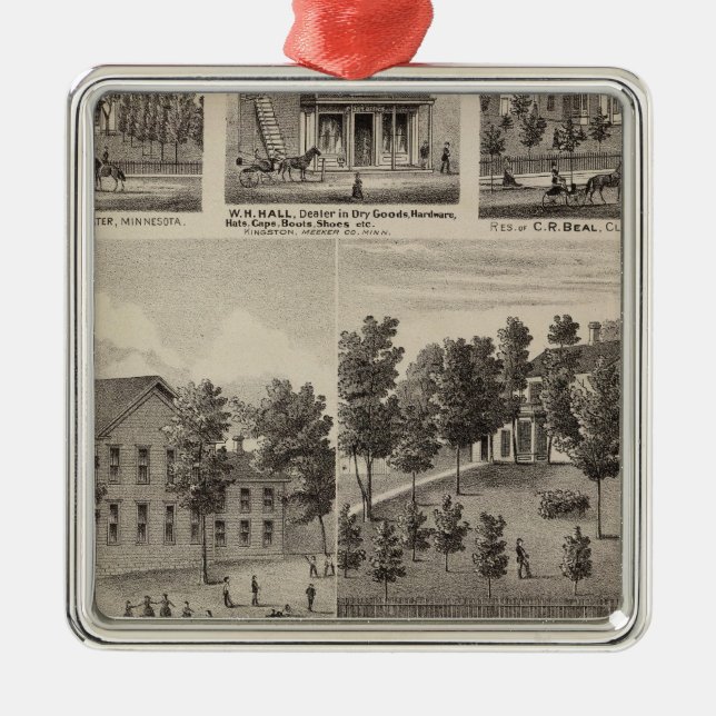 Skola seminariet, uppehåll, Minnesota Julgransprydnad Metall (Framsidan)