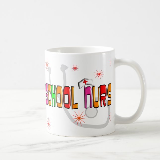 Skola sjuksköterskagåvor & T-tröja Kaffemugg (Höger)