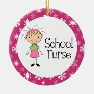 Skola sjuksköterskajulprydnaden julgransprydnad keramik
