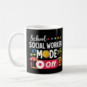Skola Social Worker Mode Off Funny Summer Kaffemugg
