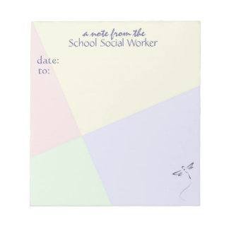 Skola Social Worker Note Pad Anteckningsblock