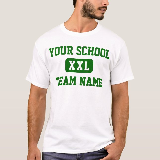 Skola sportlaget som skjortan Jersey skräddarsy T-shirt (Framsida)