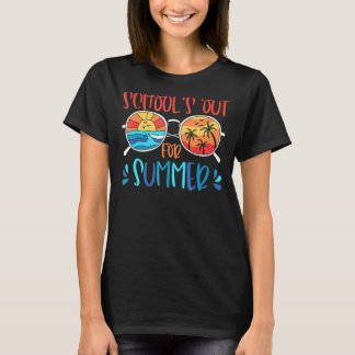 Skola ut i sommarglaset Beach Vibes förra dagen T Shirt