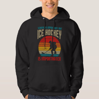 Skola Viktigt Ishockey Viktigare Roliga Pojkar Hoodie