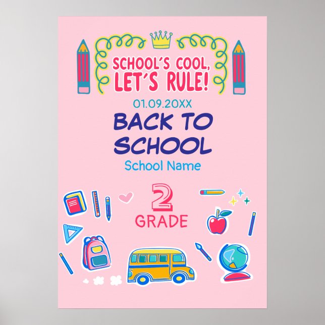 Skolan är cool, låt oss styra andra klass åter til poster (Framsidan)