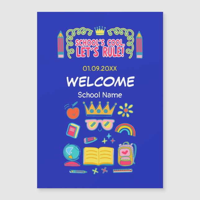 "Skolan är cool, låt oss styra" motivationscitat (Framsida)