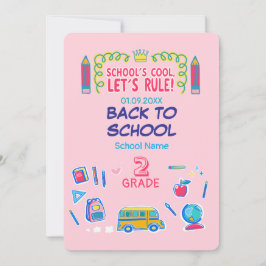 Skolan är cool, vi styr andra klass tillbaka till  inbjudningar