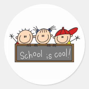Skolan är Coola Runt Klistermärke