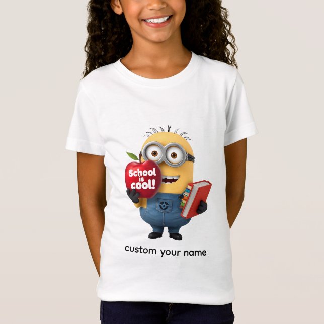 "Skolan är coolt: Minion-godkända lärandets vibbar T Shirt (Framsida)