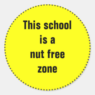Skolan är en zon utan nöt runt klistermärke