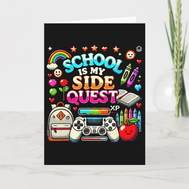 Skolan är min sidoquest Gaming Ck till skolvideo Kort (Framsida)