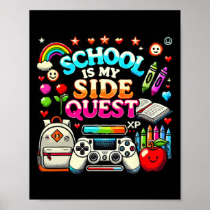 Skolan är min sidoquest Gaming Ck till skolvideo Poster