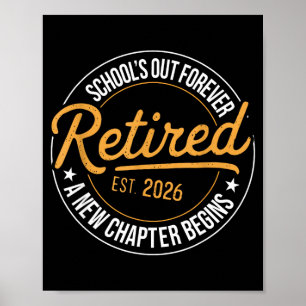 Skolan är slut för alltid pension pensionerad 2026 poster