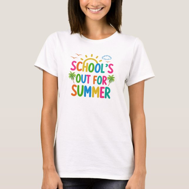 Skolan är slut för sommaren t shirt (Framsida)