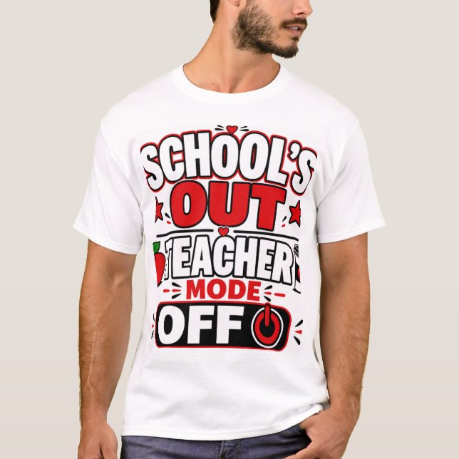 Skolan är Stängd Lärarläge Av T Shirt (Framsida)
