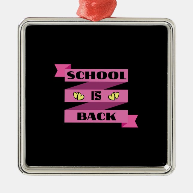 Skolan är tillbaka julgransprydnad metall (Framsidan)
