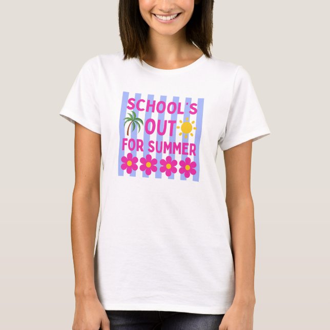 Skolan är ut för sommaren t shirt (Framsida)