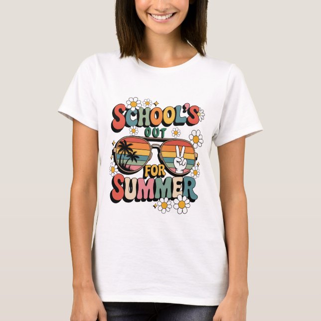 SKOLAN ÄR UT FÖR SOMMER T SHIRT (Framsida)