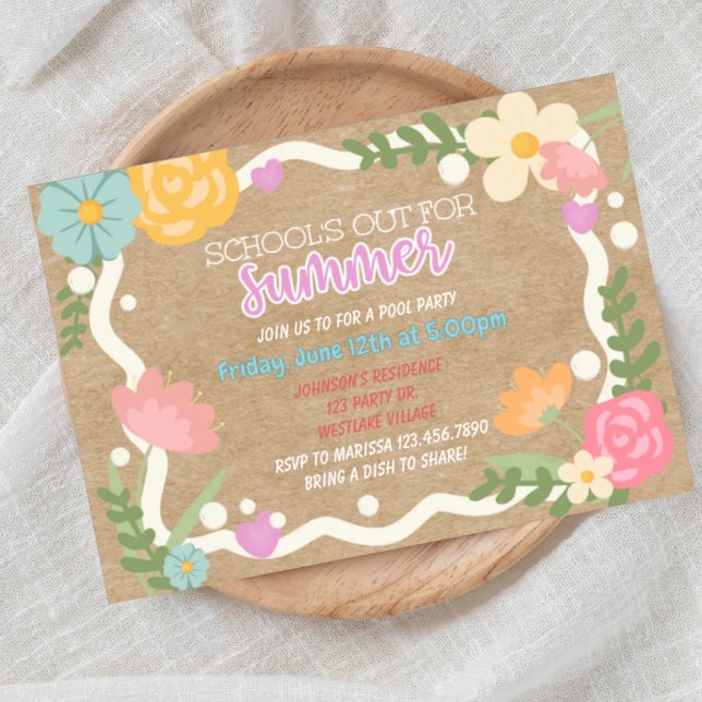 Skolan är ut, Sommarfest, Klassfest,  Inbjudningar (Skapare uppladdad)