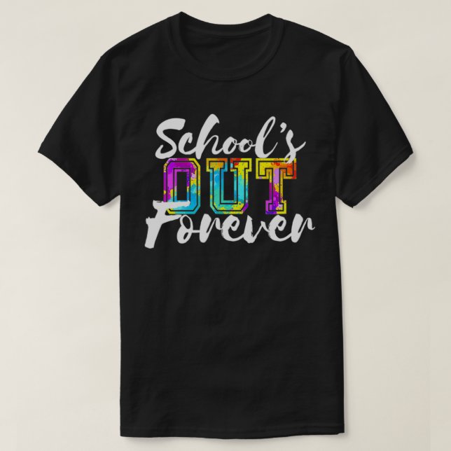 Skolan är ute för evigt och lyfter den. t shirt (Design framsida)